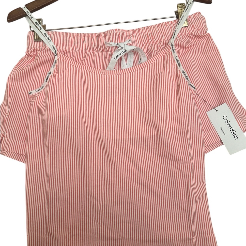 Calvin Klein Pink Striped Blouse